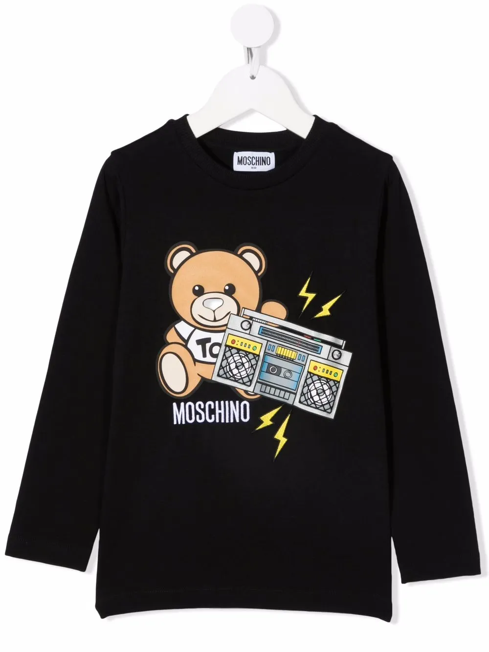 фото Moschino kids топ с длинными рукавами и логотипом