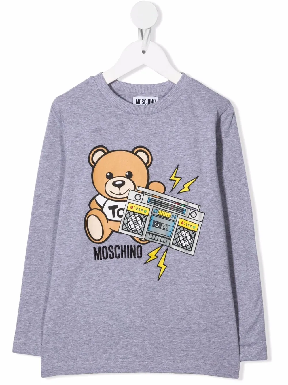 фото Moschino kids футболка teddy bear с длинными рукавами