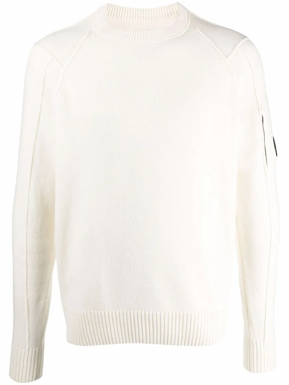 

C.P. Company logo-sleeve jumper - Neutrals