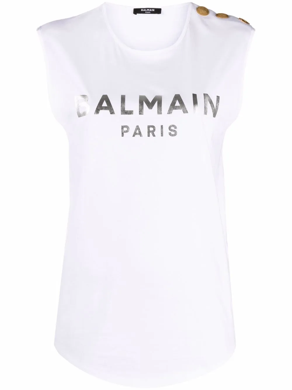 

Balmain logo-print tank top - White