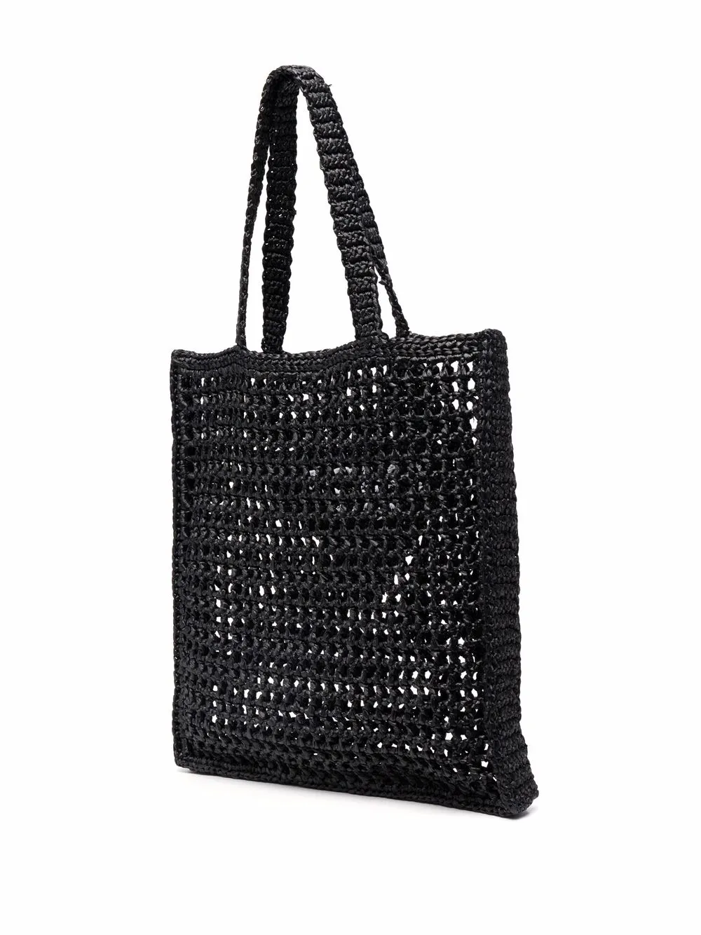 PRADA INTERWOVEN-DESIGN LOGO-PRINT SHOULDER BAG