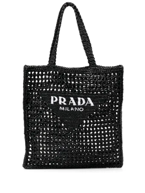 Prada bolsa de hombro con diseño entretejido