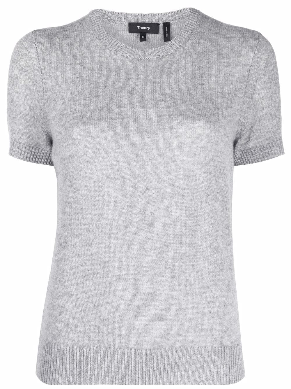 Theory Knitted T-shirt In Grau