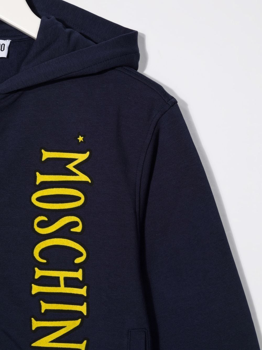 Shop Moschino Logo-print Zip-up Hoodie In 蓝色