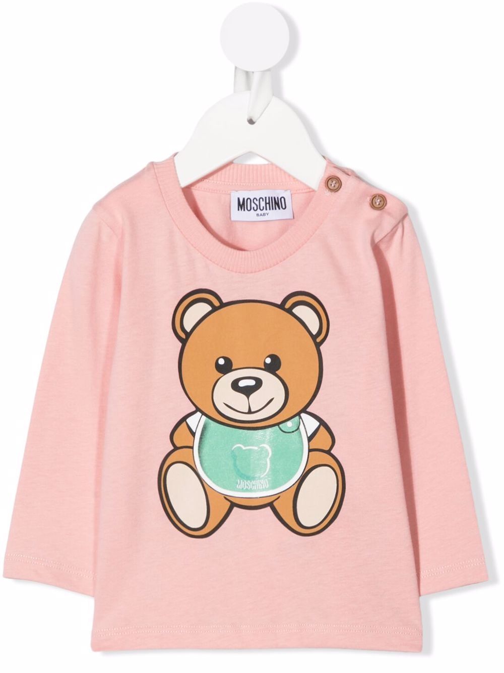 фото Moschino kids топ teddy bear с длинными рукавами