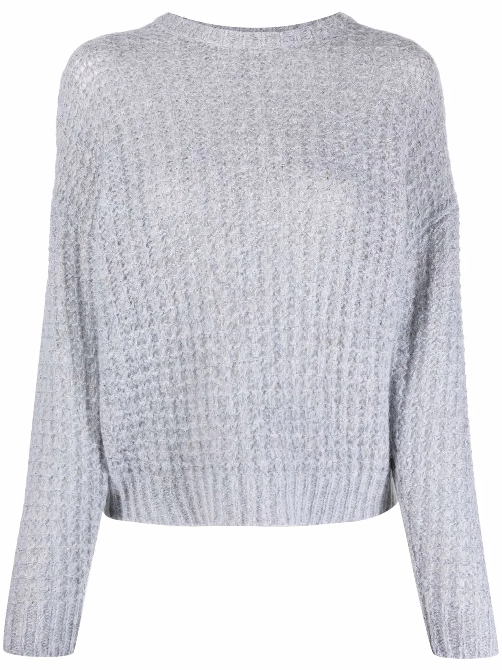 

Peserico waffle-knit ribbed-trim jumper - Grey