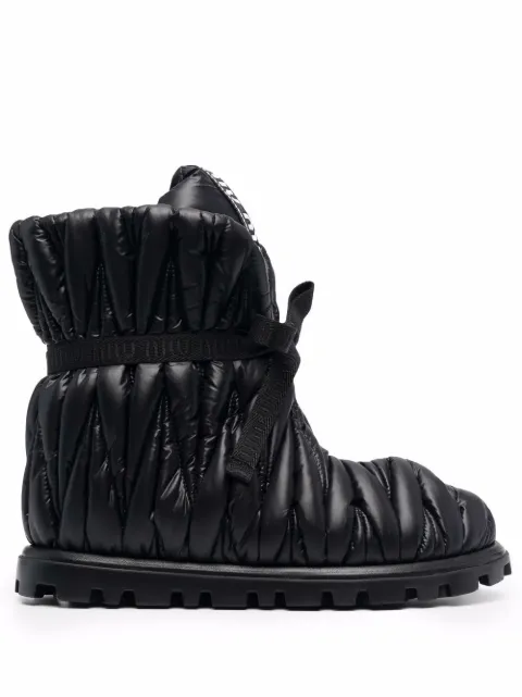 Miu Miu Stiefeletten mit Logo-Riemen
