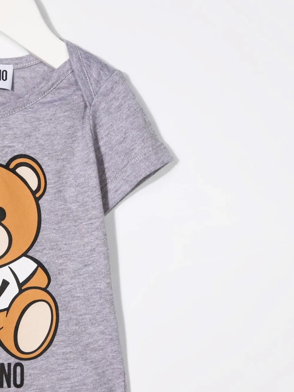 Moschino Kids Romper met logo Grijs