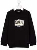 Diesel Kids logo patch sweatshirt - Black
