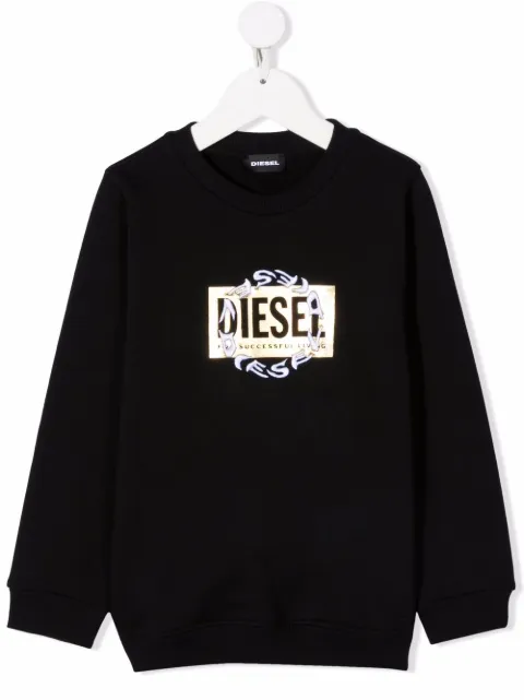 Diesel Kids logo patch sweatshirt