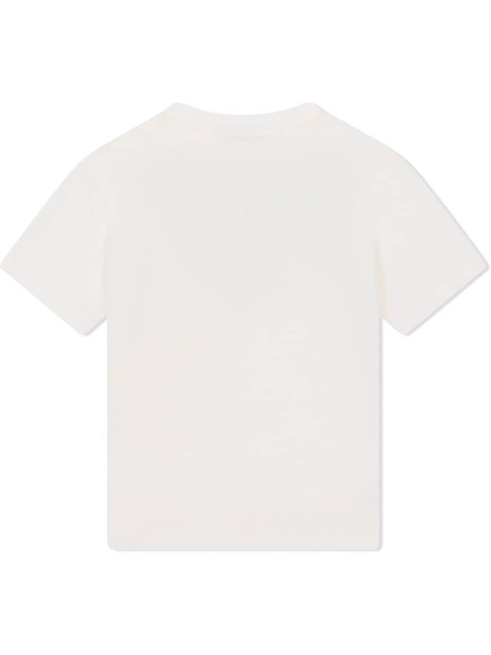 Dolce & Gabbana Kids T-shirt met geborduurd logo - Wit