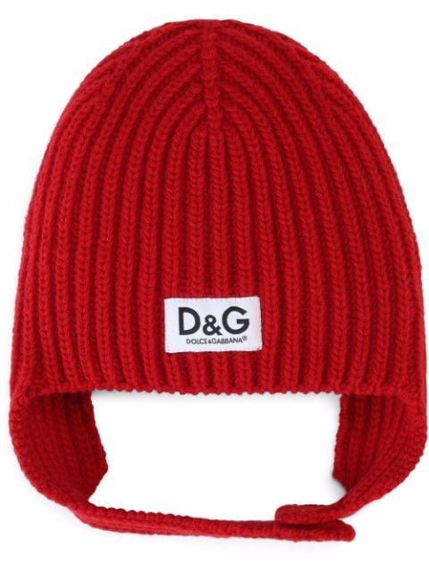 Dolce & Gabbana Kids ribbed knit wool hat