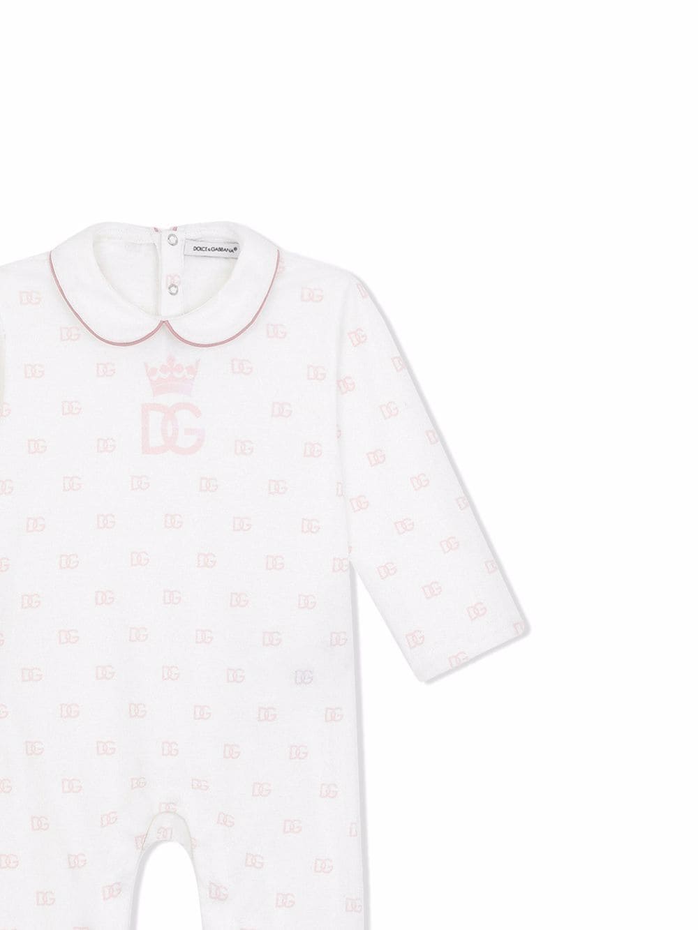 Shop Dolce & Gabbana Dg-logo Print Babygrow Set In White