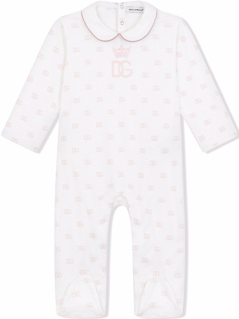 Dolce & Gabbana Kids DG-logo print babygrow set - White