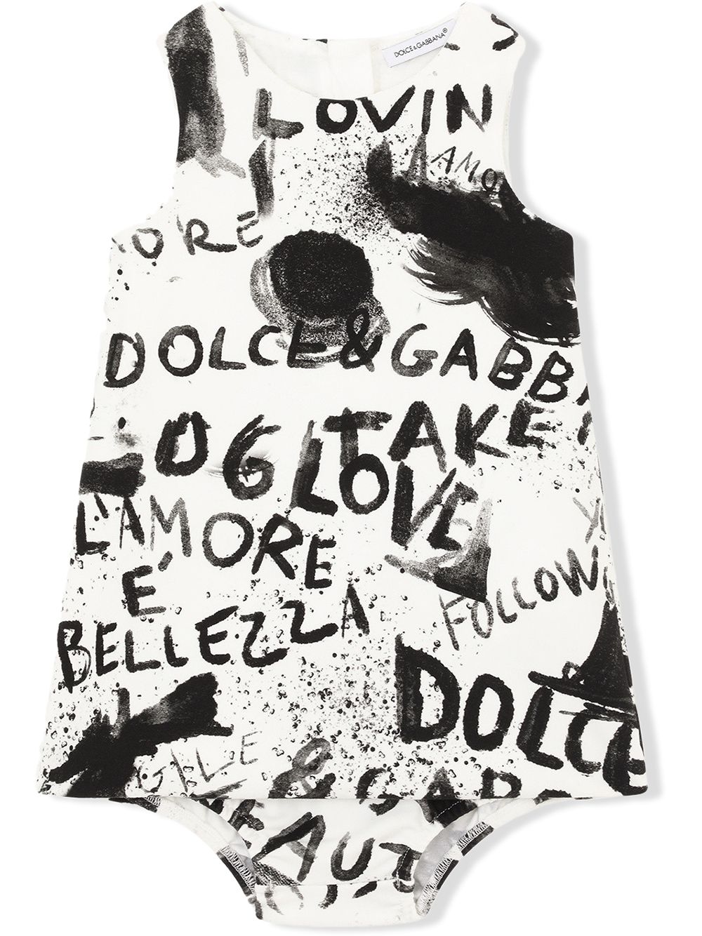 фото Dolce & gabbana kids платье с принтом граффити