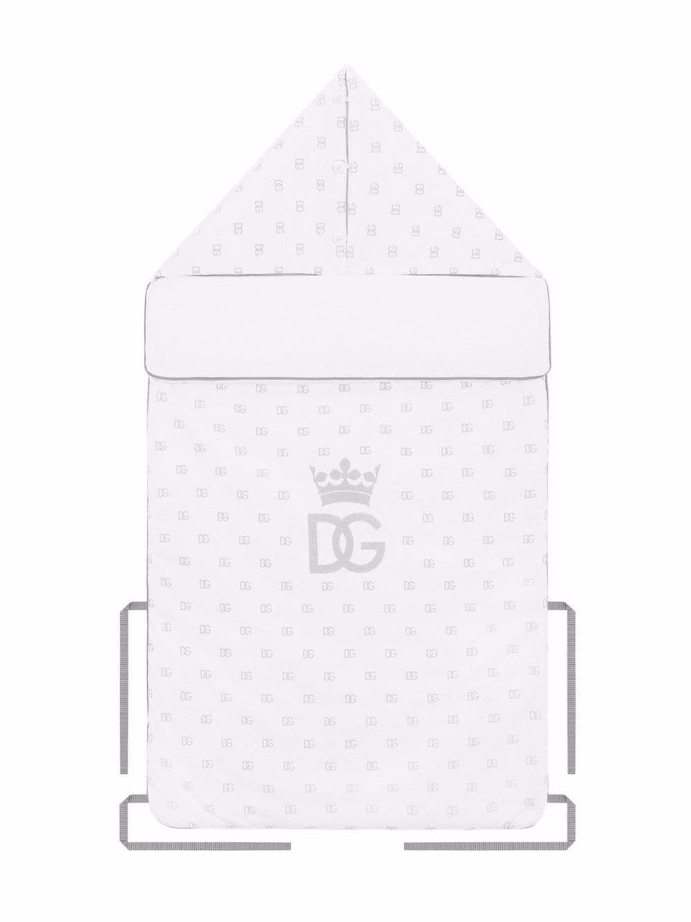 

Dolce & Gabbana Kids sleeping bag con logo DG - Blanco