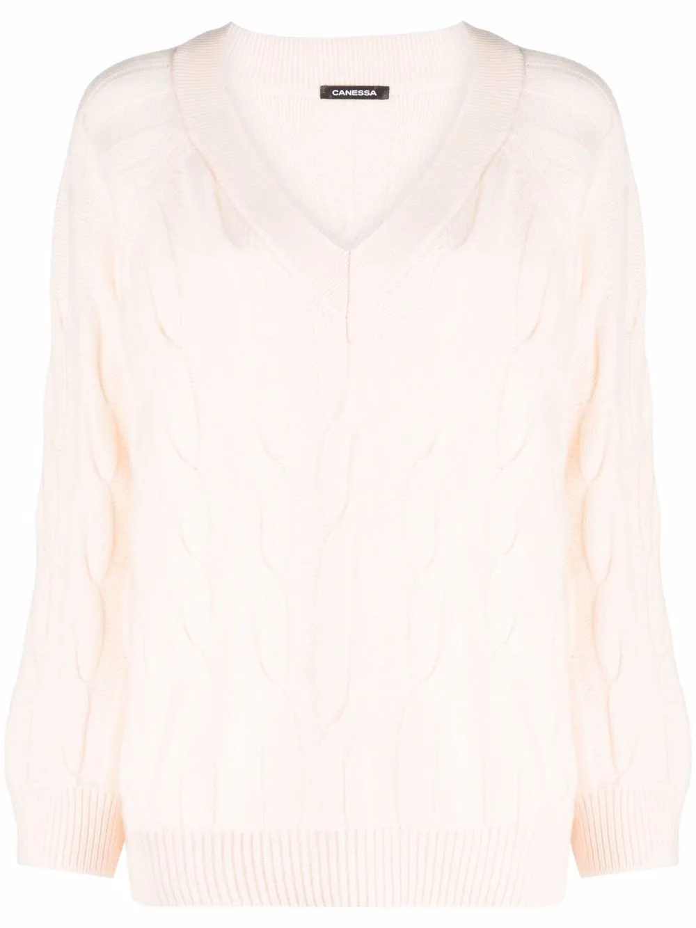 

Canessa V-neck cashmere jumper - Neutrals