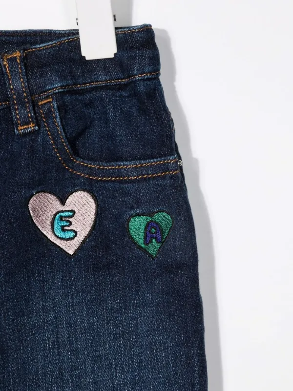 Emporio Armani Kids Patchwork slim-fit Jeans - Farfetch