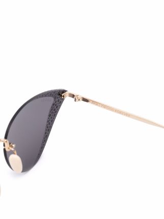 crystal-embellished geometric sunglasses展示图