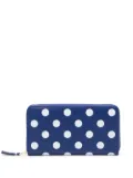 Comme Des Garçons Wallet polka dot-print zip-around wallet - Blue