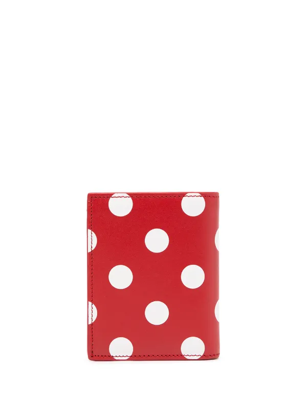 Comme Des Garçons Wallet Polka dot-print Cardholder | Red | FARFETCH