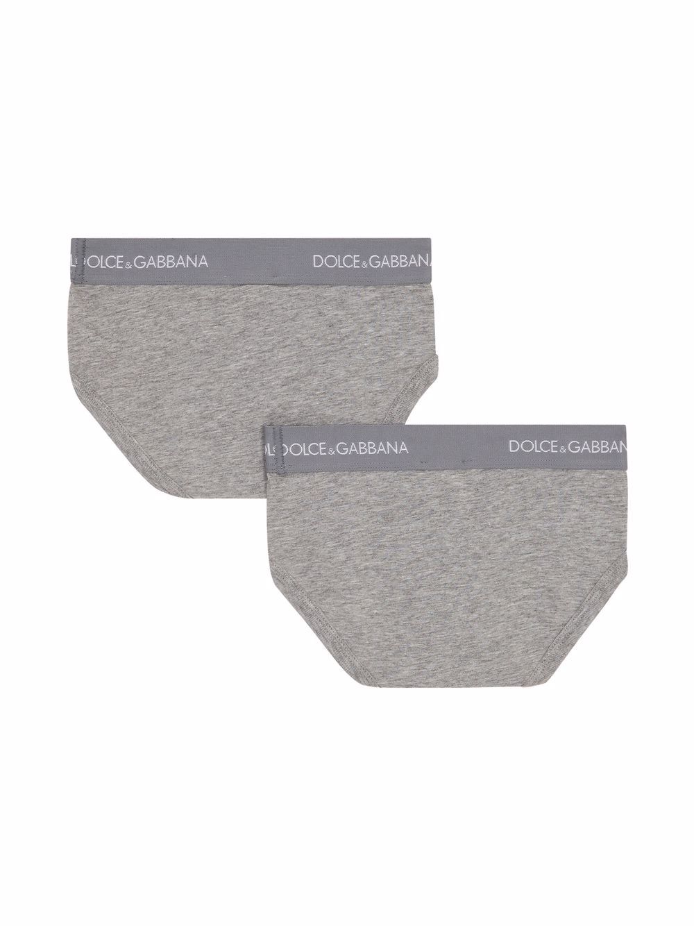 Shop Dolce & Gabbana Pack Of 2 Logo-waistband Boxer Shorts In Grey
