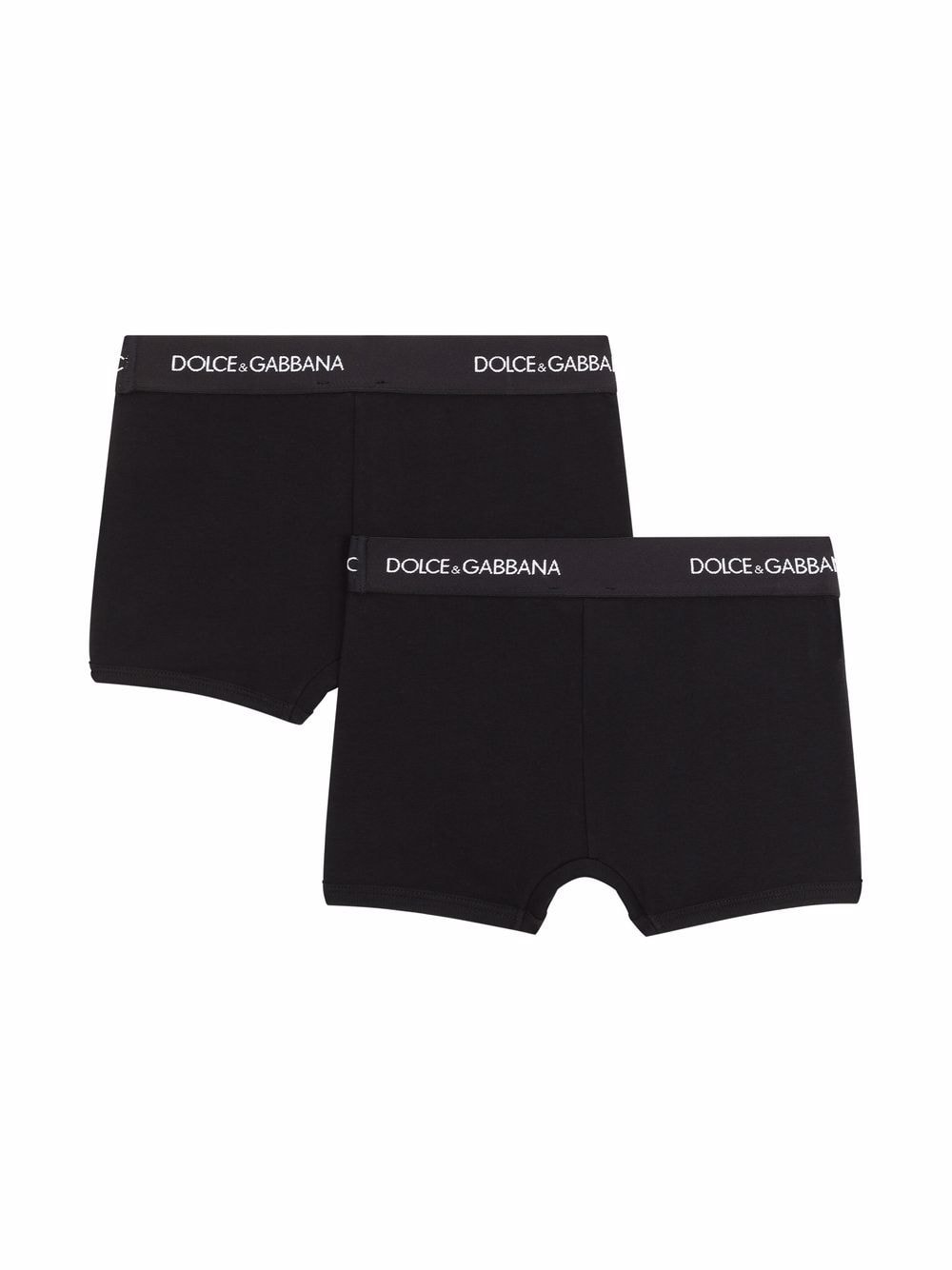 Shop Dolce & Gabbana Pack Of 2 Logo-waistband Boxer Shorts In Black