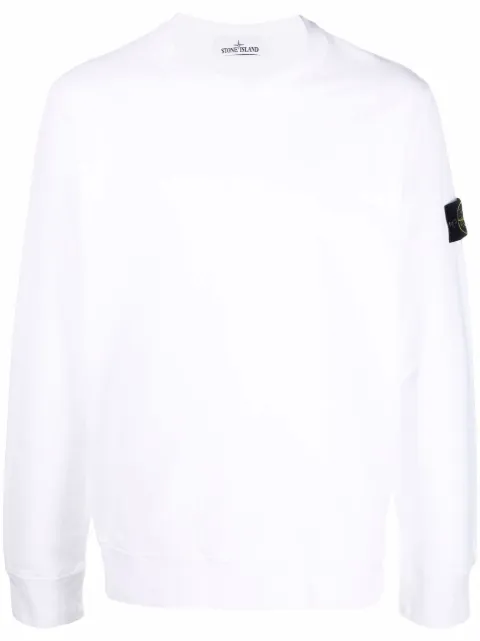 Stone Island толстовка с круглым вырезом и нашивкой-логотипом