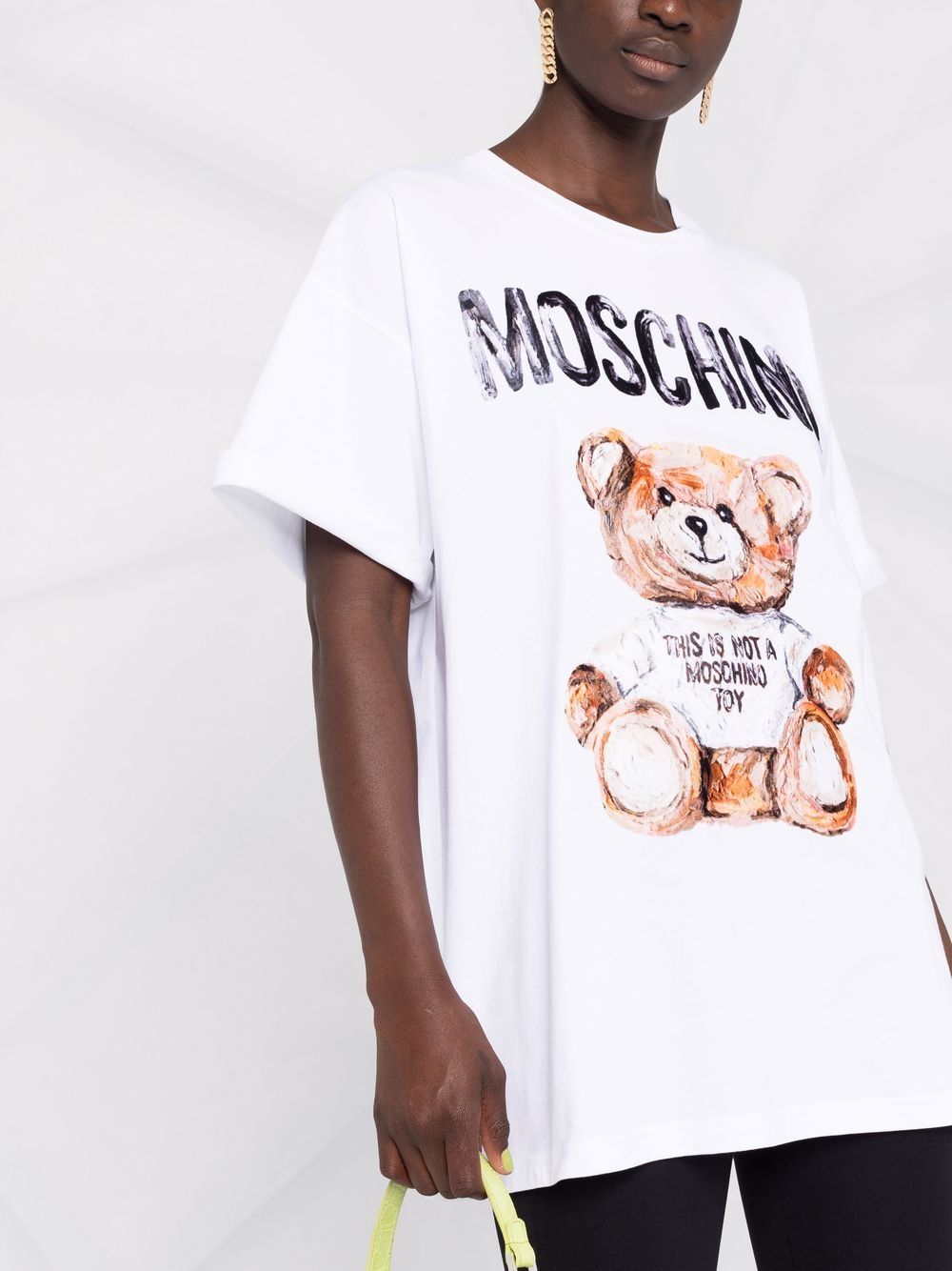 фото Moschino футболка с принтом teddy bear