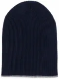 Brunello Cucinelli rib-knit cashmere beanie - Blue