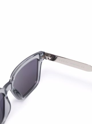 rectangle-frame tinted-len sunglasses展示图