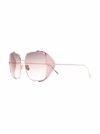 oversized-frame tinted sunglasses展示图