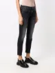 R13 Tief sitzende Cropped-Jeans