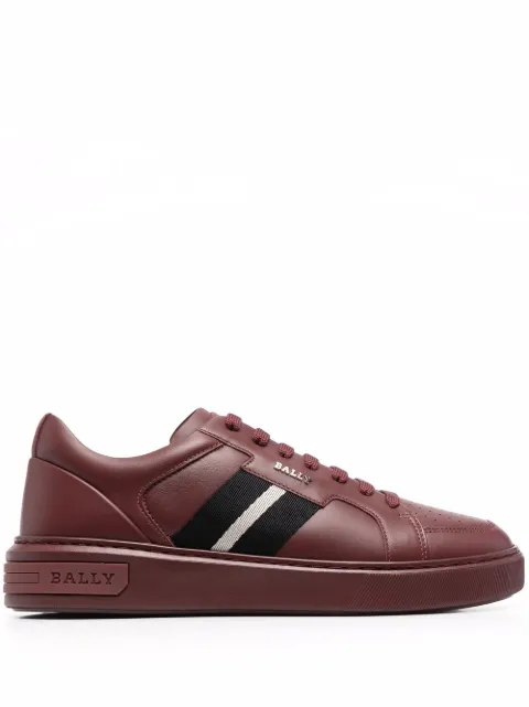 Bally stripe-embellished leather sneakers