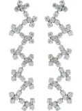 AREA cross-stitch embellished earrings - Silver
