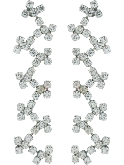 AREA cross-stitch embellished earrings