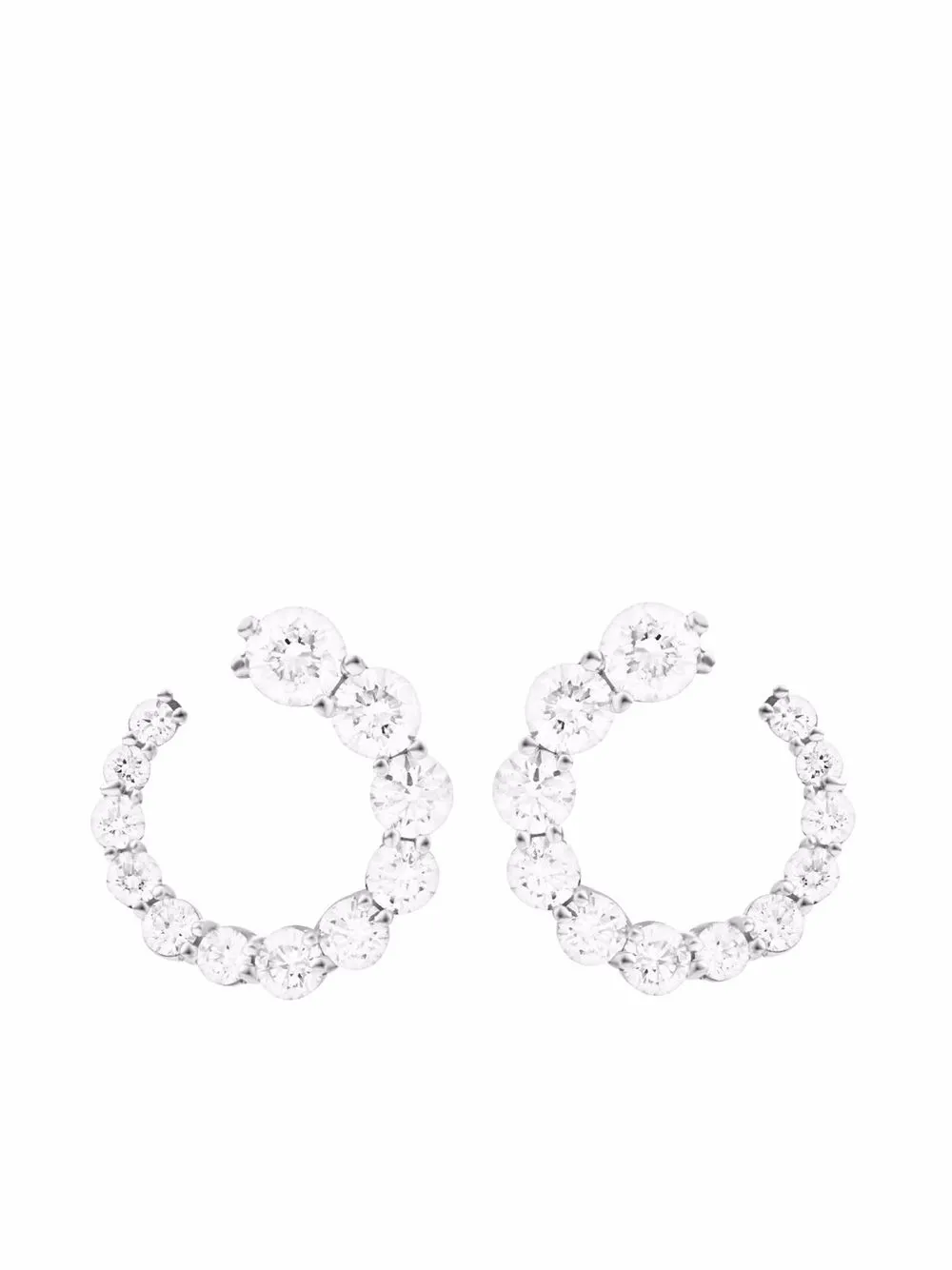 18kt white gold Aria diamond earrings