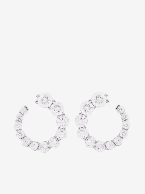 Melissa Kaye 18kt white gold Aria diamond earrings
