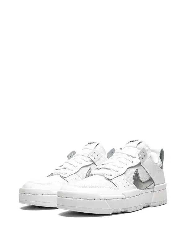 dunk low disrupt white silver