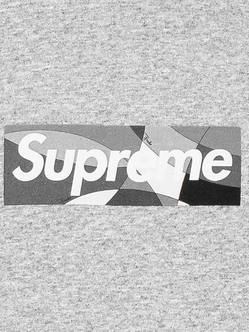 Shop Supreme X Emilio Pucci Box Logo Crew Neck T-shirt In Grey