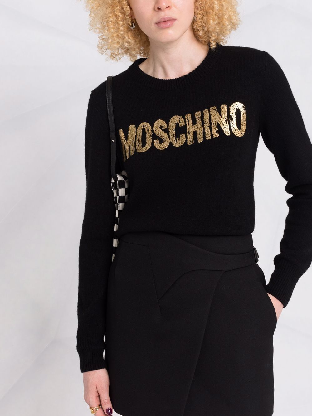 фото Moschino джемпер с 3d логотипом