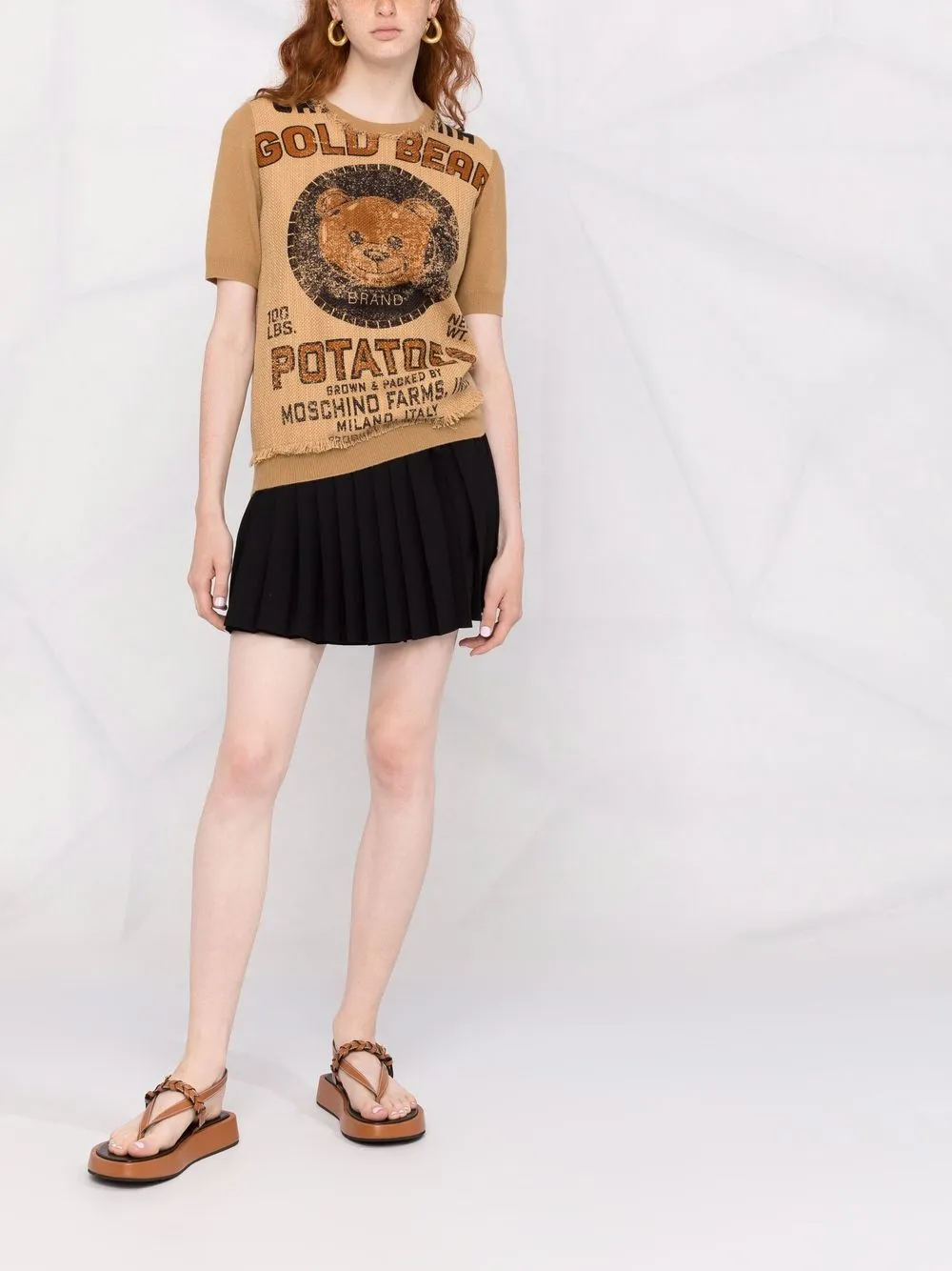 фото Moschino трикотажный топ potato field