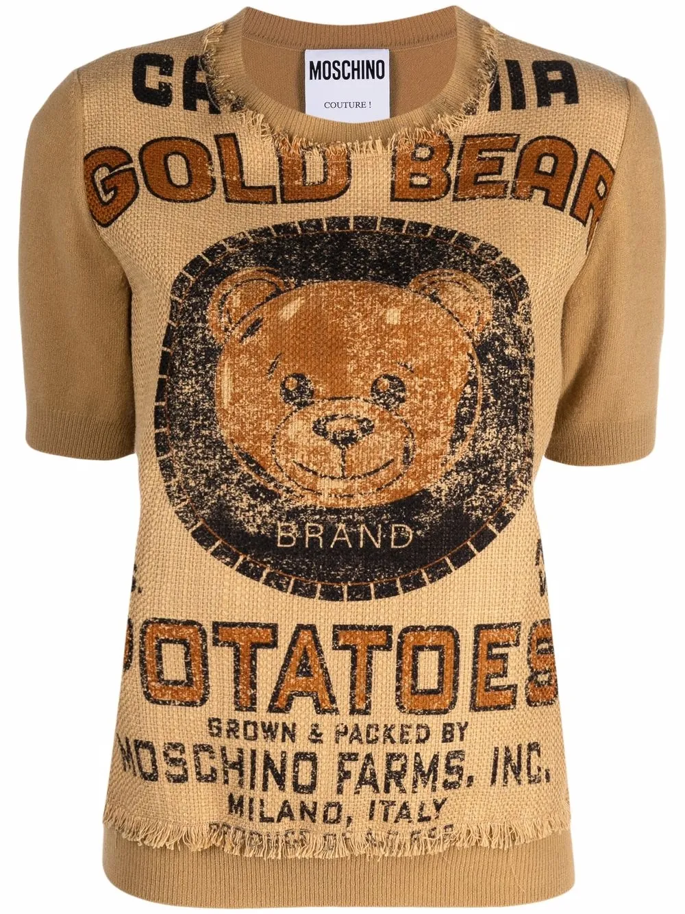 фото Moschino трикотажный топ potato field