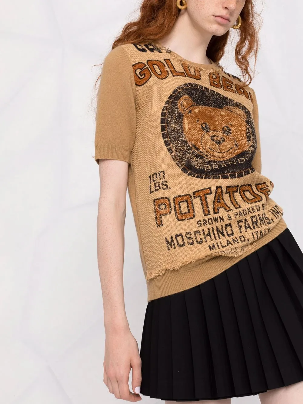 фото Moschino трикотажный топ potato field
