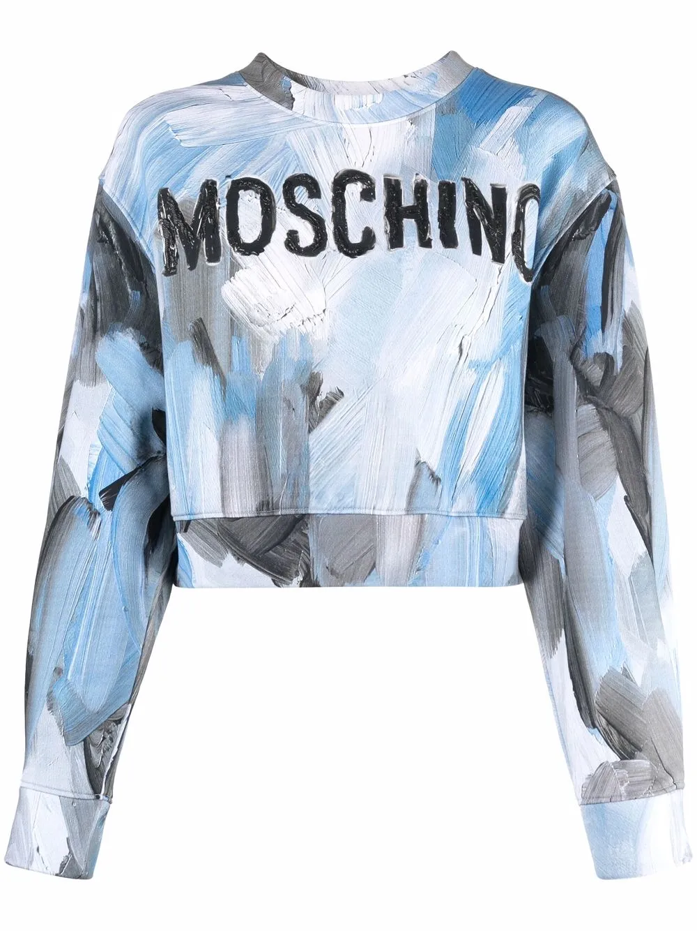 фото Moschino толстовка с принтом brushstroke и логотипом