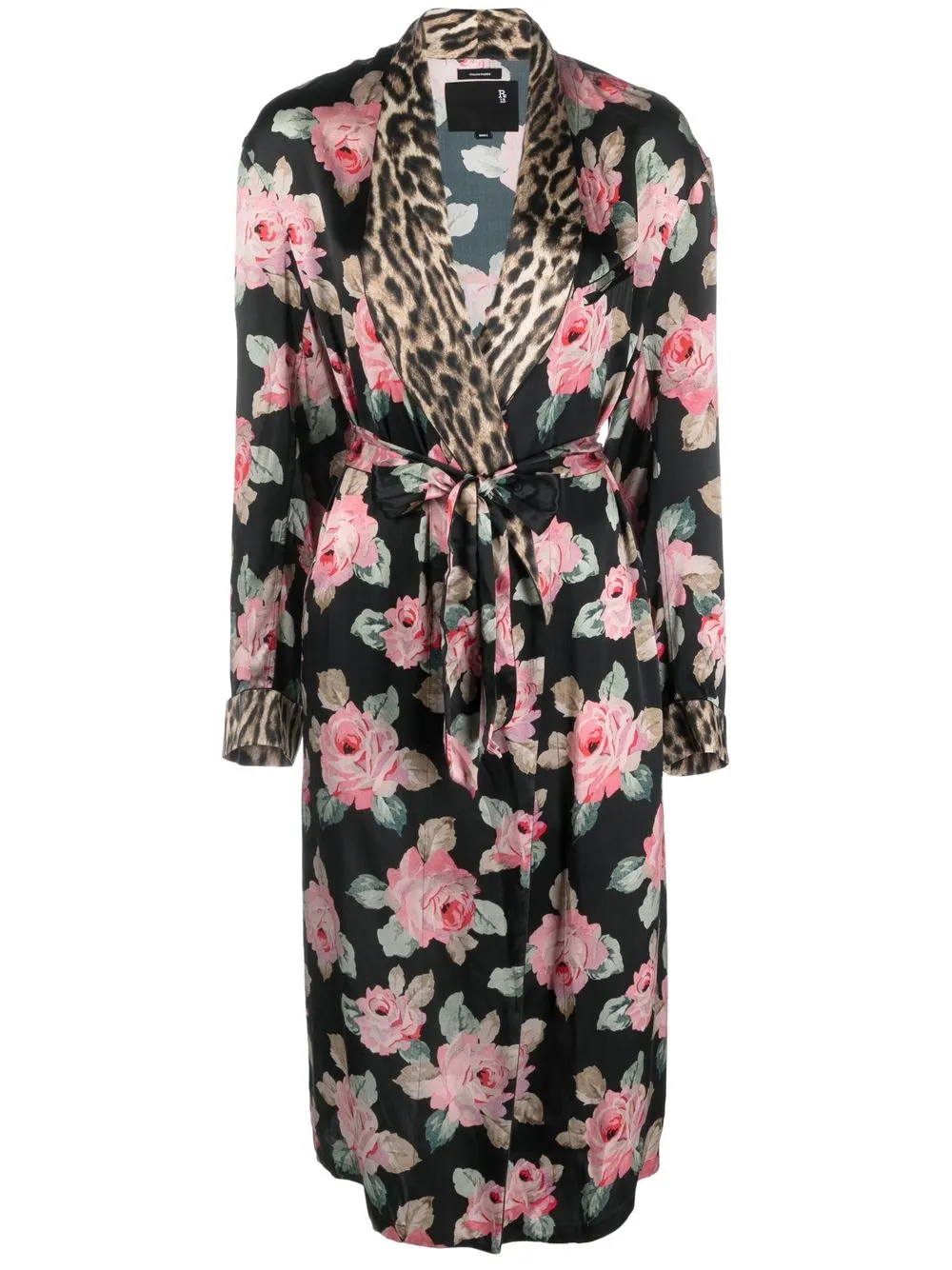 

R13 floral-print wrap dress - Black