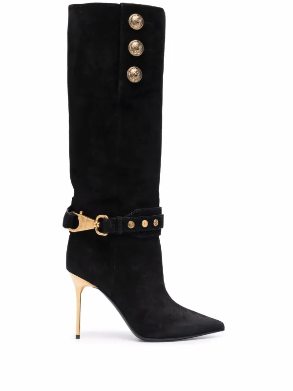 balmain suede boots