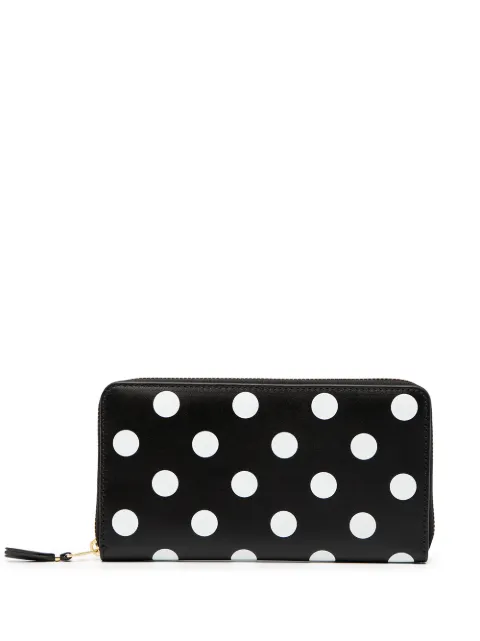 Comme Des Garçons Wallet cartera con estampado de lunares