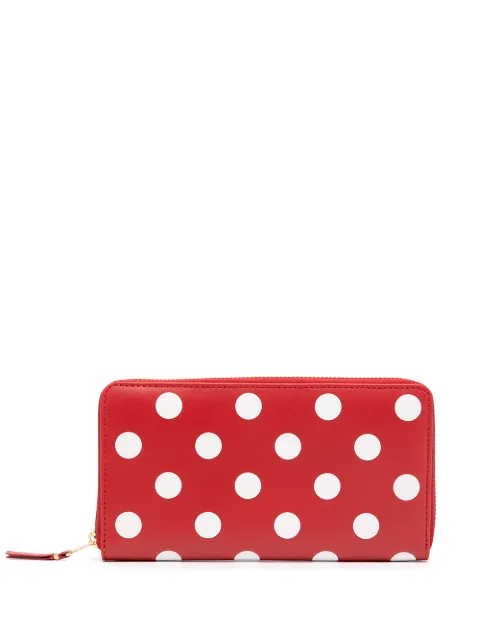 Comme Des Garçons Wallet polka dot-print zip-around wallet