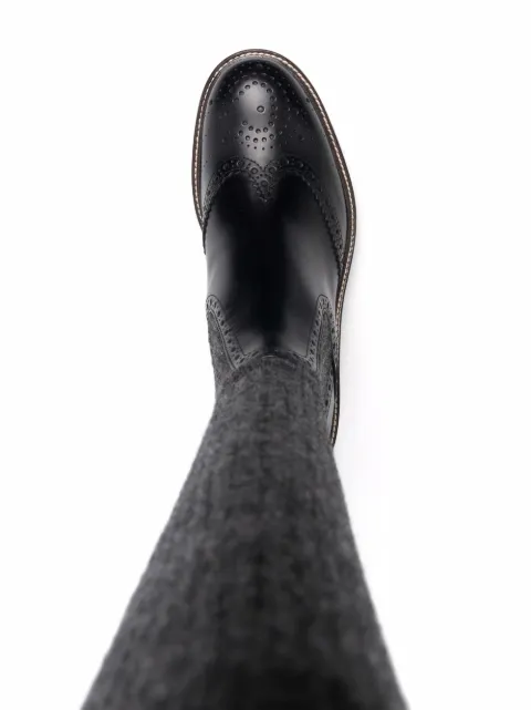 chloé franne lug sole leather sock boots